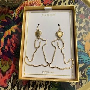 True to Form Dog Gold Earrings